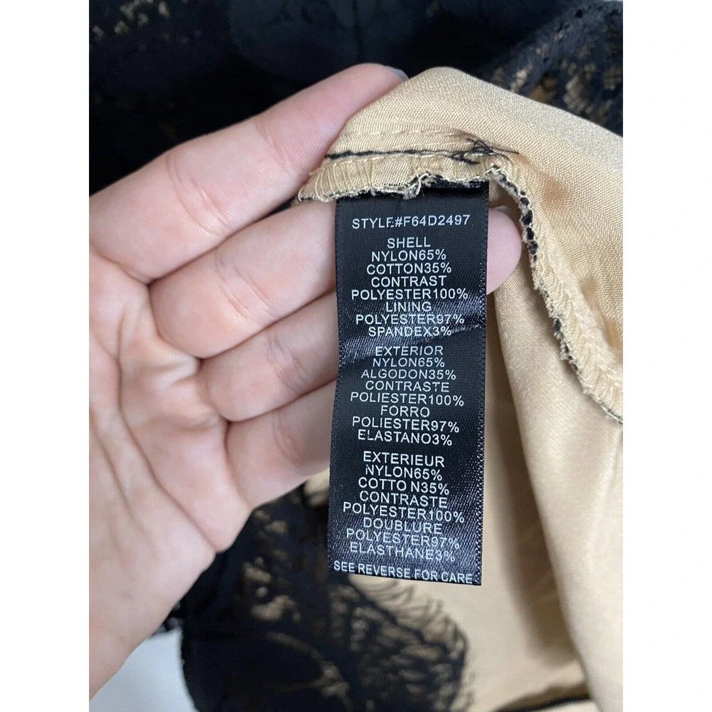 Adelyn Rae Lace Sheath Dress SZ M Cocktail High Low Anthropologie Romantic Love - Picture 5 of 6